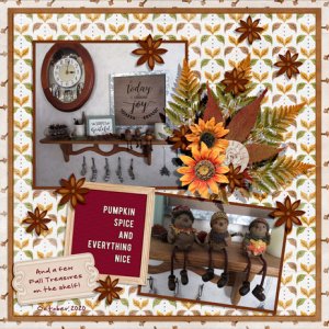 AUTUMN TREASURES ON THE SHELF