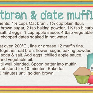 Oat bran and Date Muffins