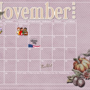 November 2020 Sum-Up Calendar