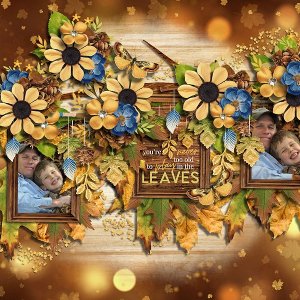 You're never to old to play in the leaves