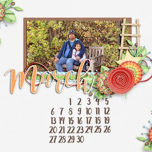 March Desktop Calendar