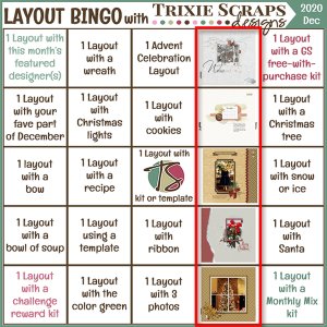 December Layout Bingo