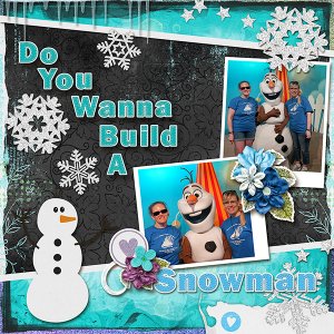 Posing with Olaf