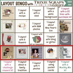 January Layout Bingo