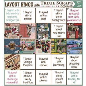 Jan Bingo Card