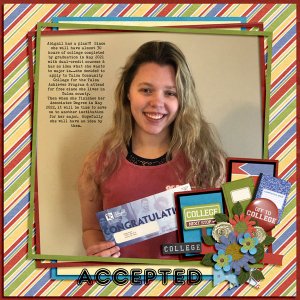 Abigail's College Acceptance 1.11.2021