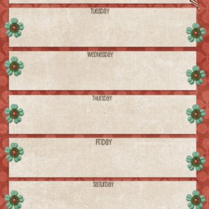 Weekly Dinner Menu