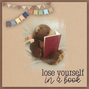 Teddy bear is reading
