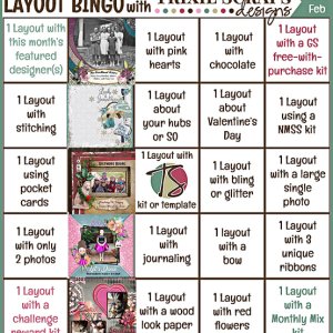 February 2021 layout Bingo card