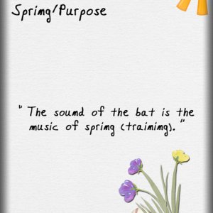 Spring/Purpose