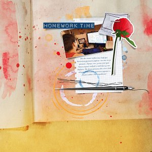 homework with digi scrapping)
