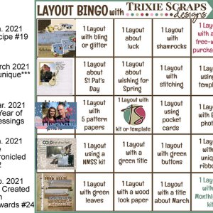 March 2021 Bingo card