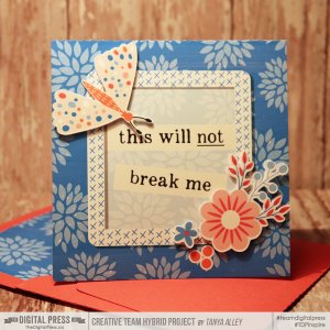 This Will Not Break Me card with matching envie
