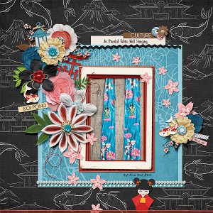 An Oriental Fabric Wall Hanging by a High School Senior Artist