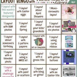 April 2021 Layout Bingo