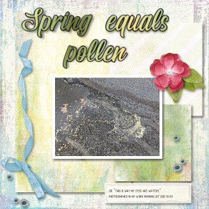 Spring equals pollen