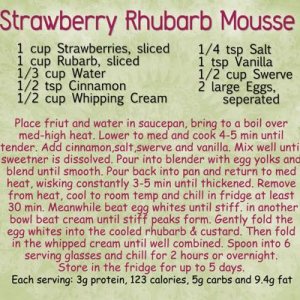 Strawberry Rhubarb Mousse