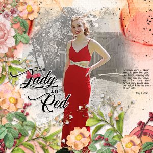 Savannah Lady in Red