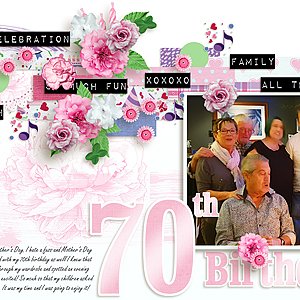 70th Birthday double page