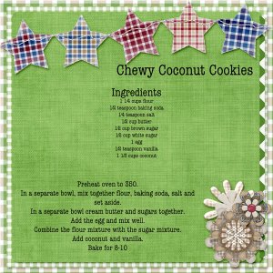 Recipe for Chewy Coconut Cookies