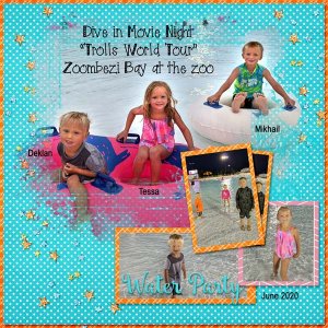 Movie night at the zoos pool