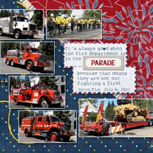 Fire trucks in the parade