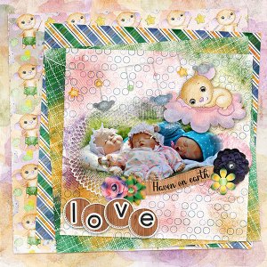 Sweet Sleeping Baby By Cutie Pie Scraps