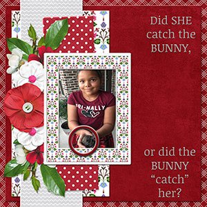 Did she catch the BUNNY?