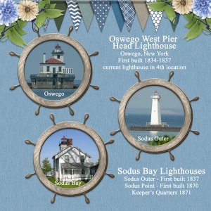 Oswego and Sodus Bay Lighthouses, NY