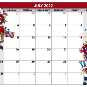 July School Calendar
