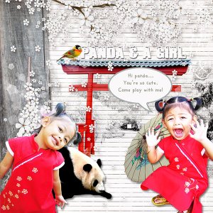 Panda and a Girl