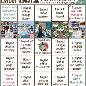 August 2021 Layout Bingo Challenge
