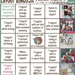 Bingo Card August 2021