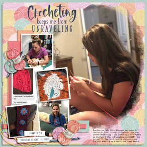 Abigail taught herself to crochet with YouTube - July 2021