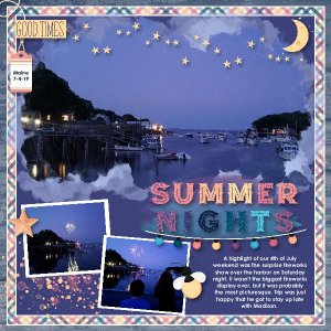 Summer Nights - Dress A Template Challenge