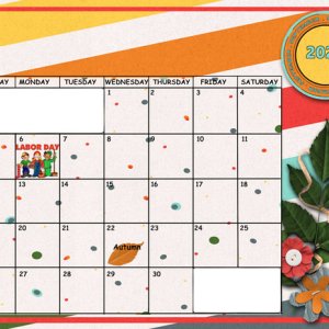 September Sum-Up Calendar