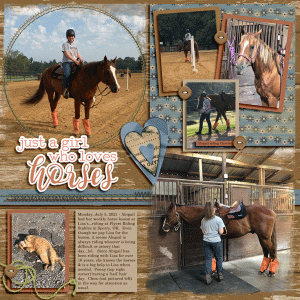 Abigail horse lesson on Charlie 7.5.21