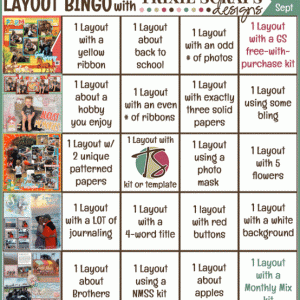 Sept 2021 BINGO Layout Challenge