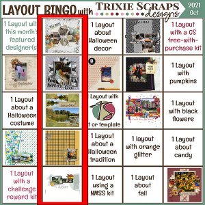 October Layout Bingo