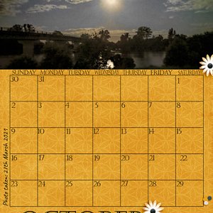 October 2022 Calendar Page