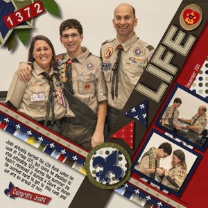 Josh getting Life Scout