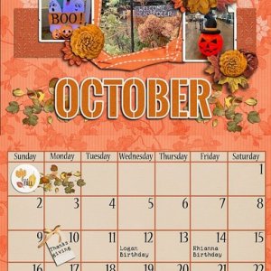 October Calendar