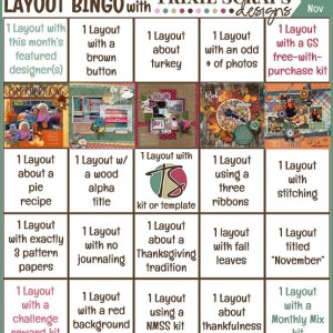 November 2021 Layout Bingo Challenge
