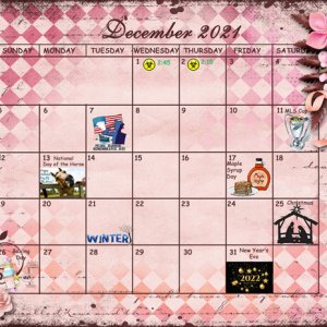 December 2021 Sum-Up Calendar