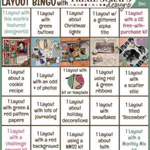 December 2021 Layout Bingo Challenge