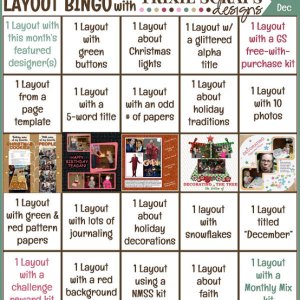 Dec 2021 Layout Bingo