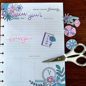 January Monthly Planner page