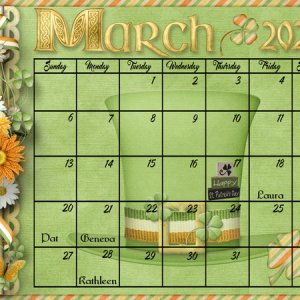 March Calendar 2022