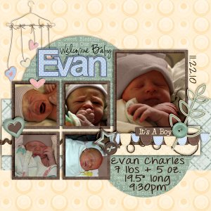 Welcome Baby Evan