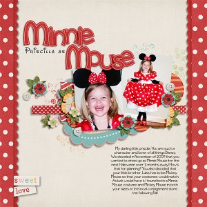 Priscilla as Minnie Mouse